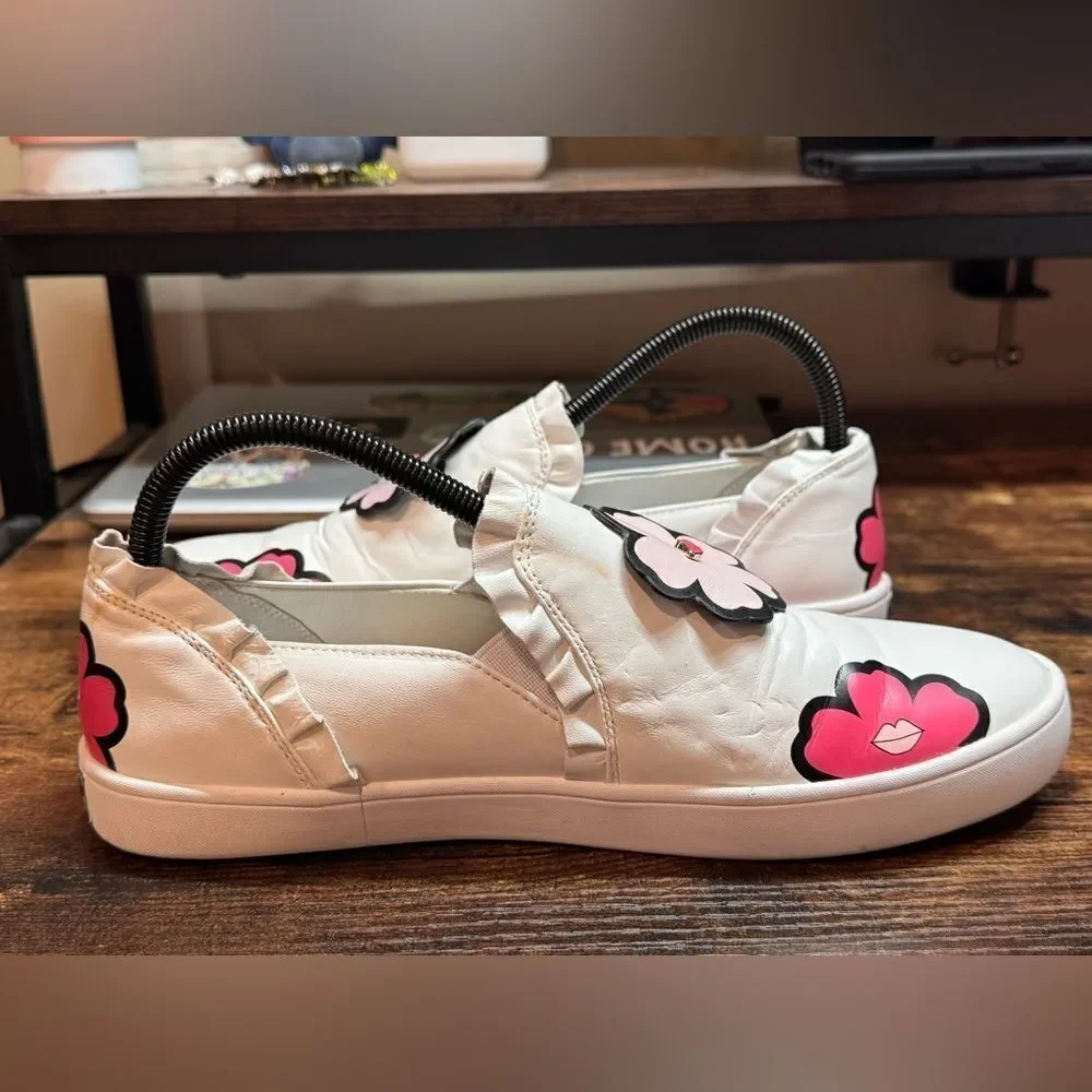Kate Spade Lima White Heart‎ Design sneakers size 8.5